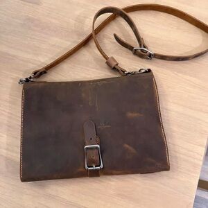 Brown Leather Crossbody Bag - Classic Men's Shoulder Bag